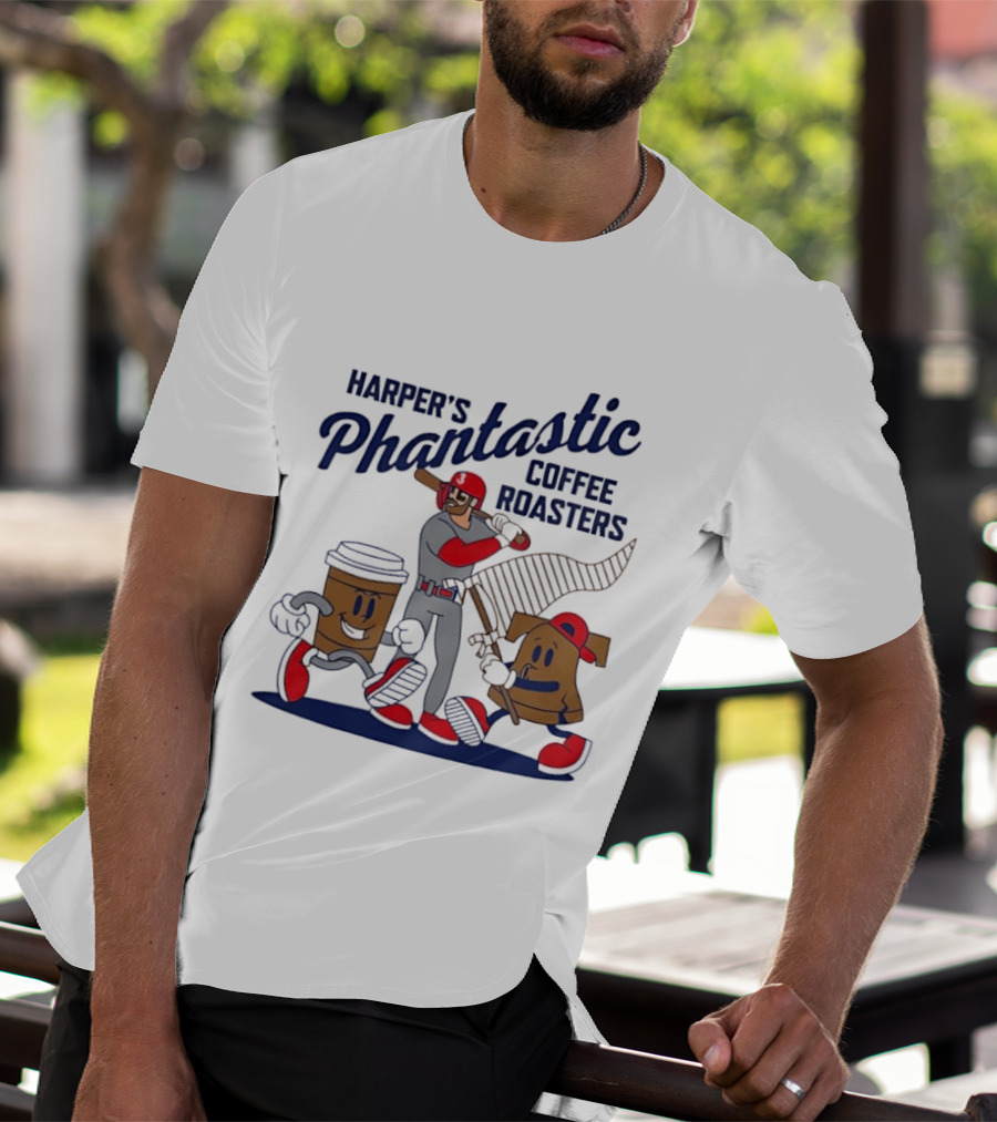 Bryce Harper Philadelphia Phillies MLB Harpers Phantastic Coffee Roasters Baseball T-Shirt
