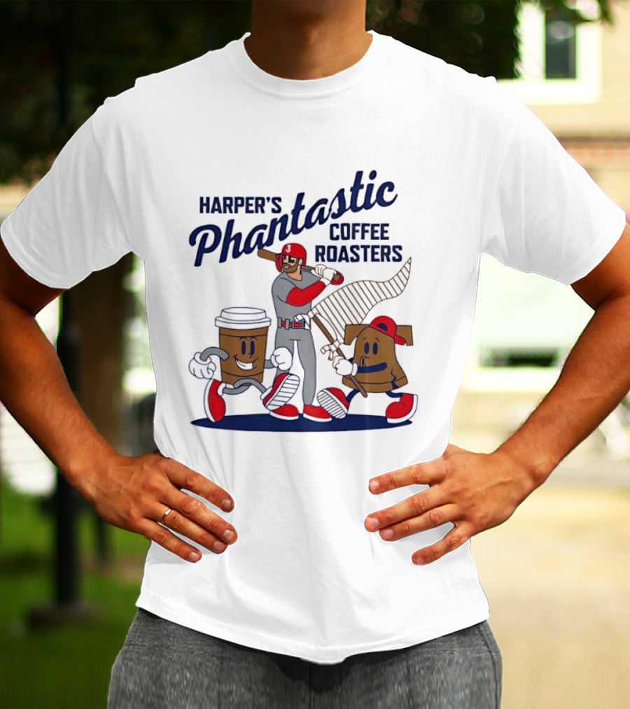 Bryce Harper Philadelphia Phillies MLB Harpers Phantastic Coffee Roasters Baseball T-Shirt