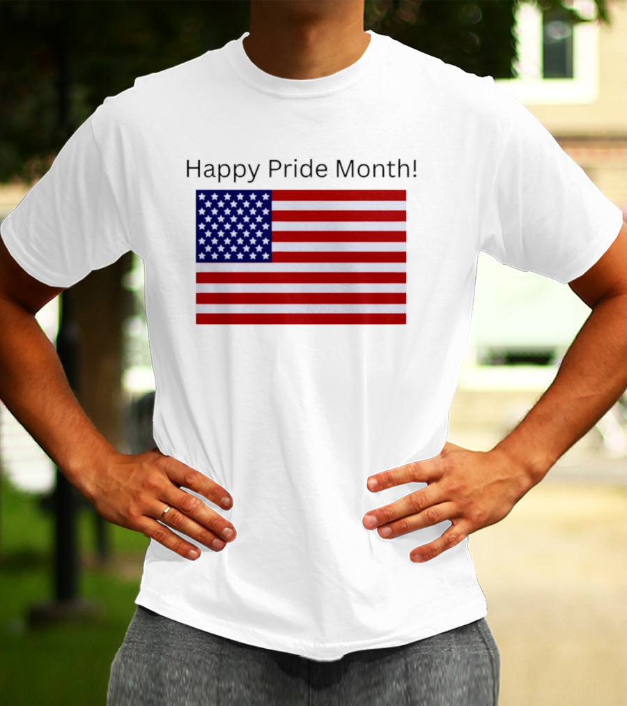 Happy Pride Month USA Flag Celebration T-Shirt
