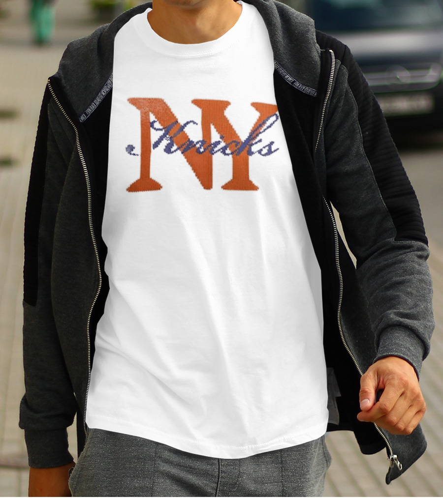 New York Knicks Iconic Orange Blue Team Spirit T-Shirt