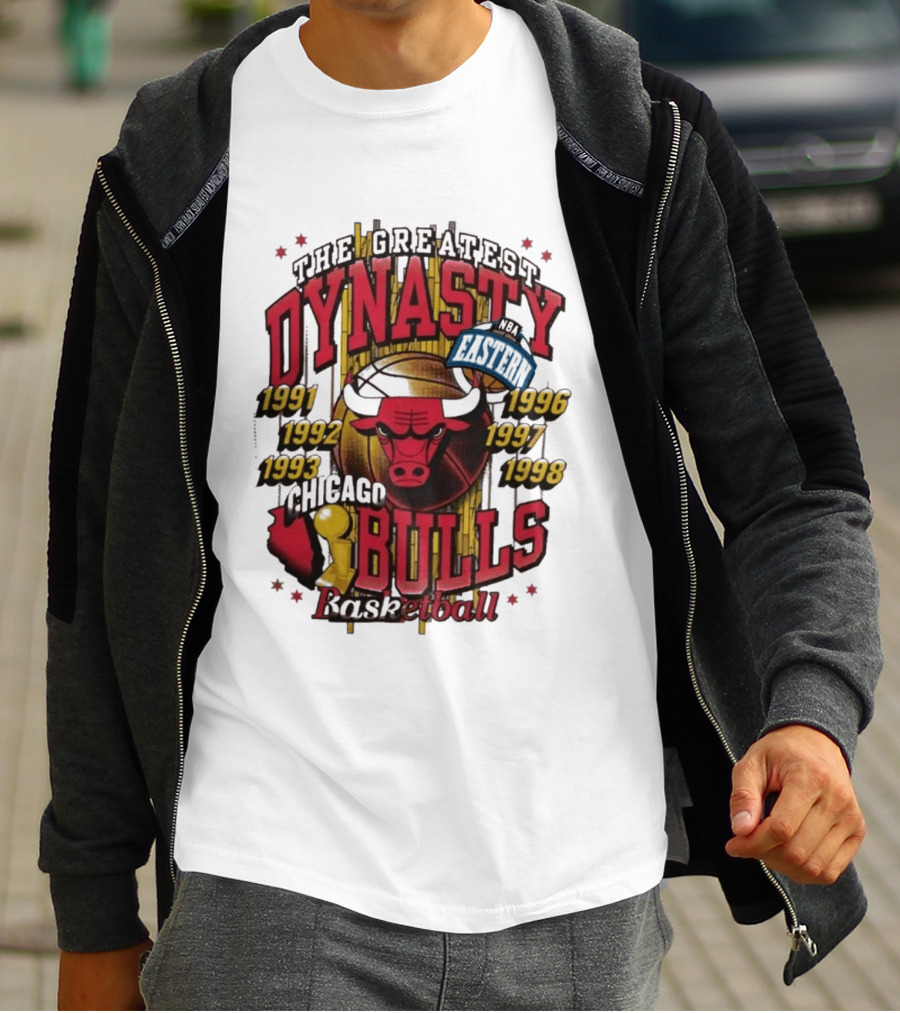 The Greatest Dynasty Chicago Bulls Basketball 1991 1998 NBA Eastern Champs T-Shirt