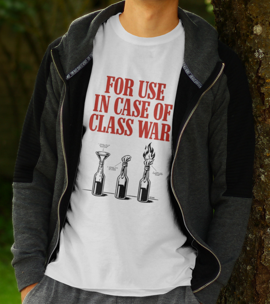 For Use In Case Of Class War Molotov Cocktail Diagram T-Shirt