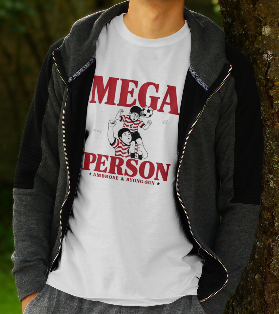 Mega Person Go USA Ambrose Byong Sun Soccer Duo T-Shirt