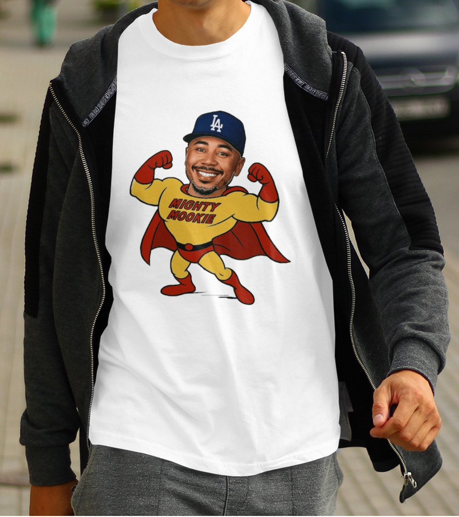 Mookie Betts Los Angeles Dodgers Mighty Mookie Superman T-Shirt