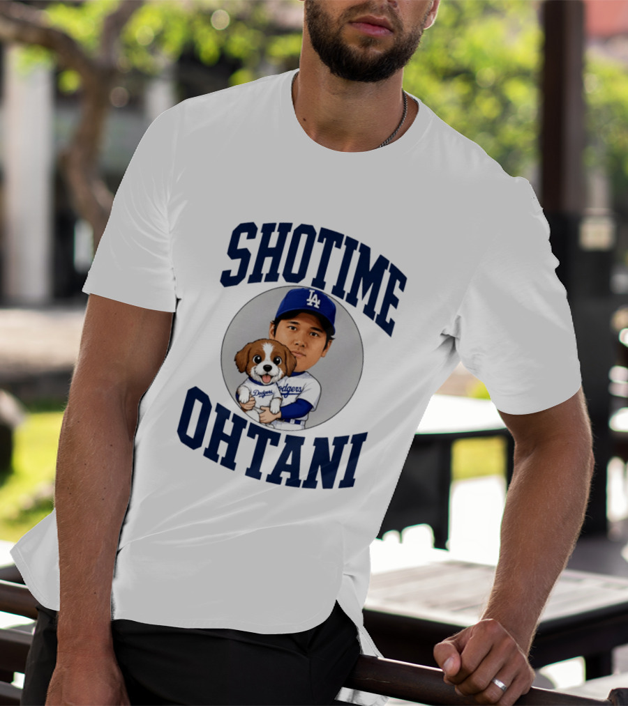 ShoTime Ohtani Los Angeles Dodgers Player With Dog T-Shirt