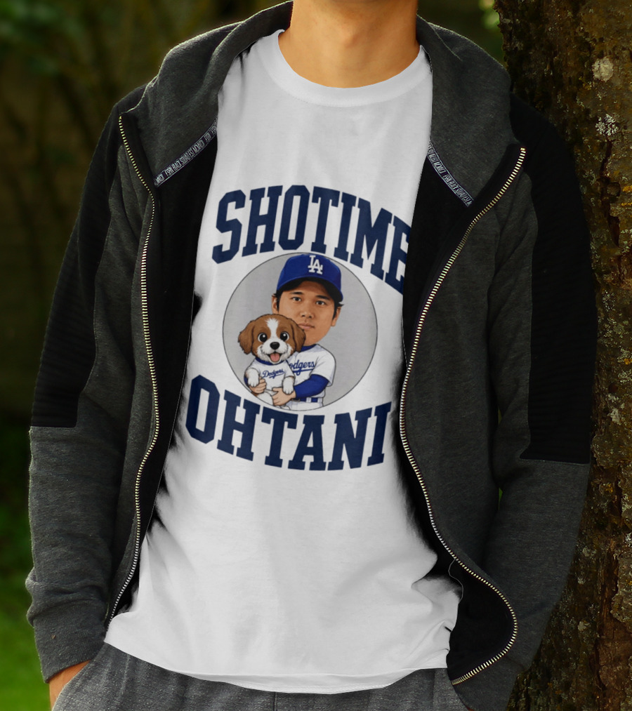 ShoTime Ohtani Los Angeles Dodgers Player With Dog T-Shirt