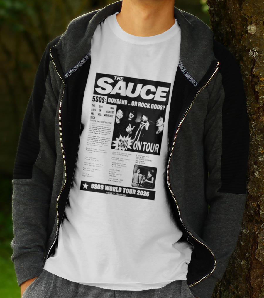 The Sauce 5SOS Chaos On Tour 5 Seconds Of Summer World Tour 2026 T-Shirt
