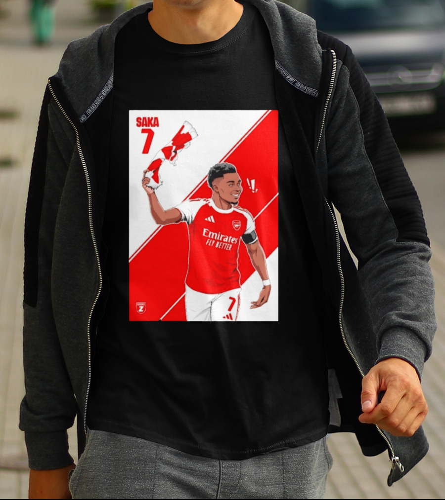 Arsenal F.C. Bukayo Saka 7 Starboy Emirates Fly Better T-Shirt