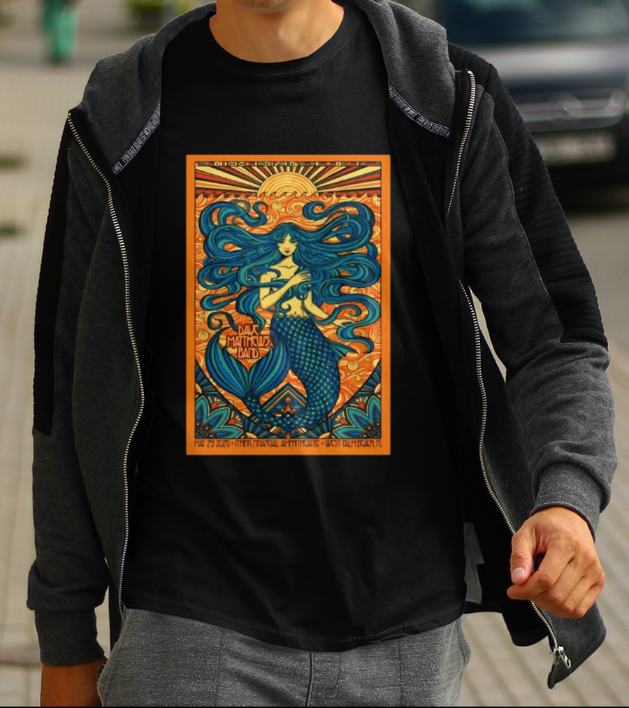 Dave Matthews Band May 29 2026 ITHINK Financial Amphitheatre West Palm Beach FL Mermaid T-Shirt