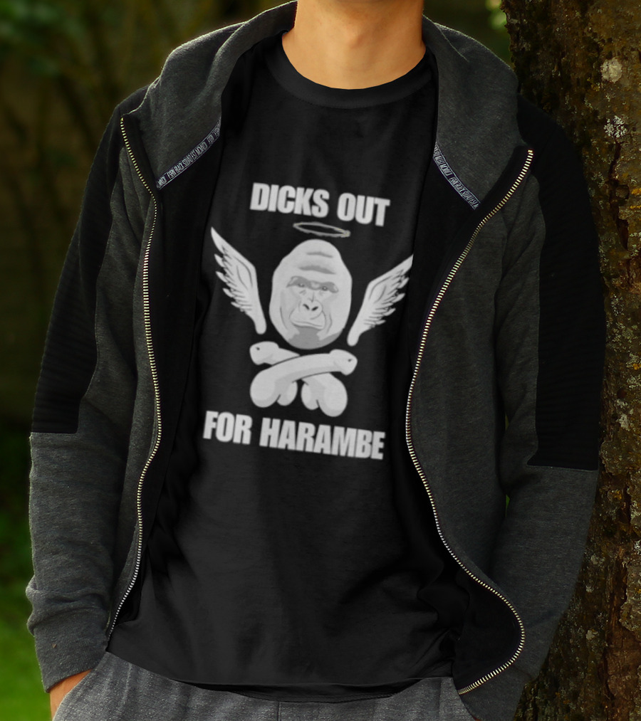 Dicks Out For Harambe Angel Wings Anniversary T-Shirt