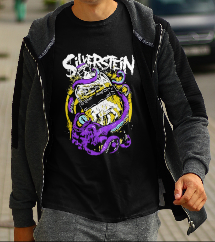 Silverstein Ghost Killer Entertainment Band Merch Tentacle T-Shirt