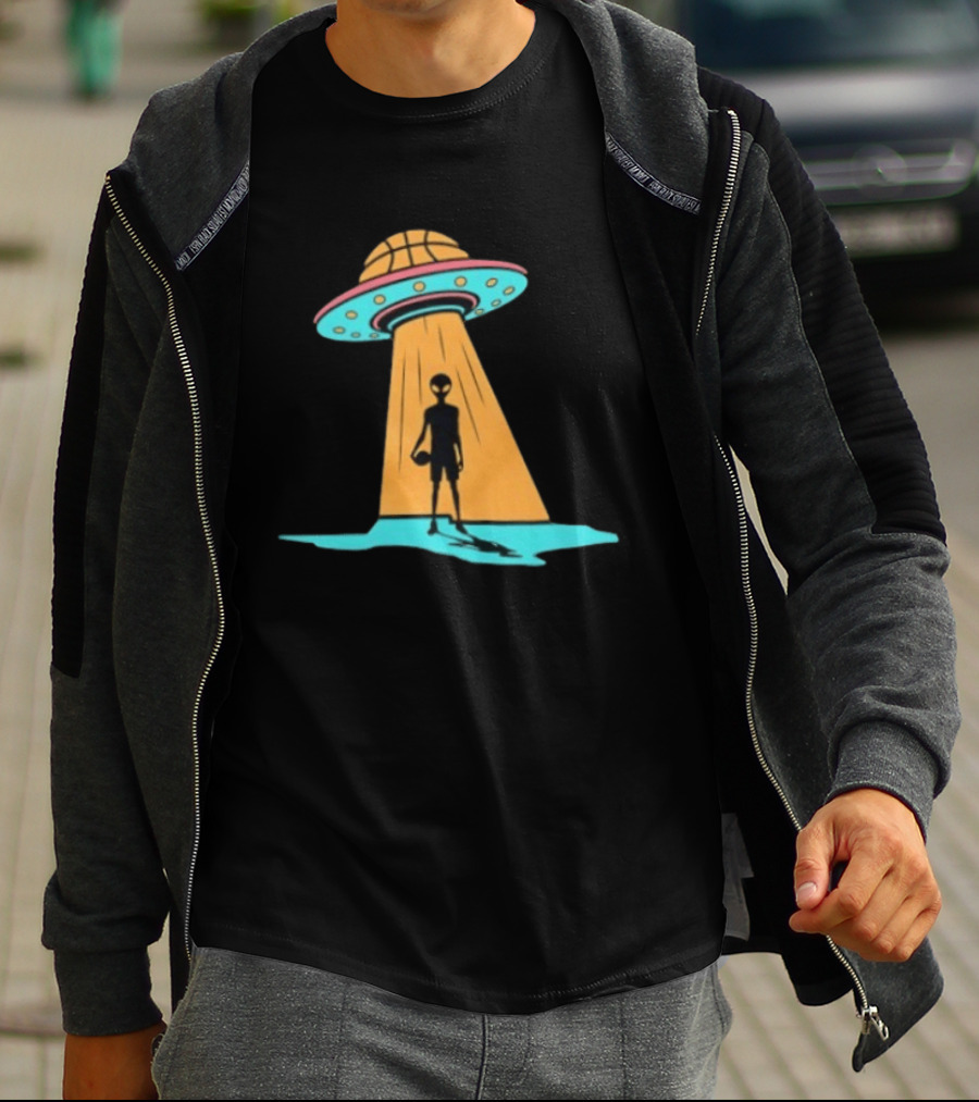 San Antonio Spurs Fiesta Alien Basketball UFO Landing T-Shirt