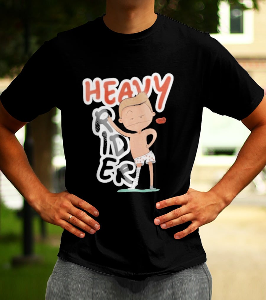 Srinivas Ganesh Heavy Rider Cartoon Character Comical Pose T-Shirt