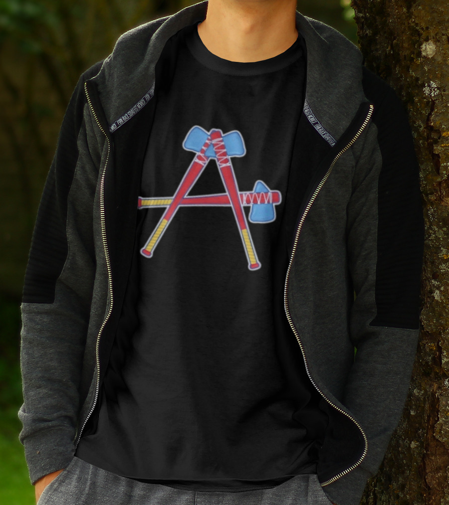 Atlanta Braves Tomahawk A Baseball T-Shirt