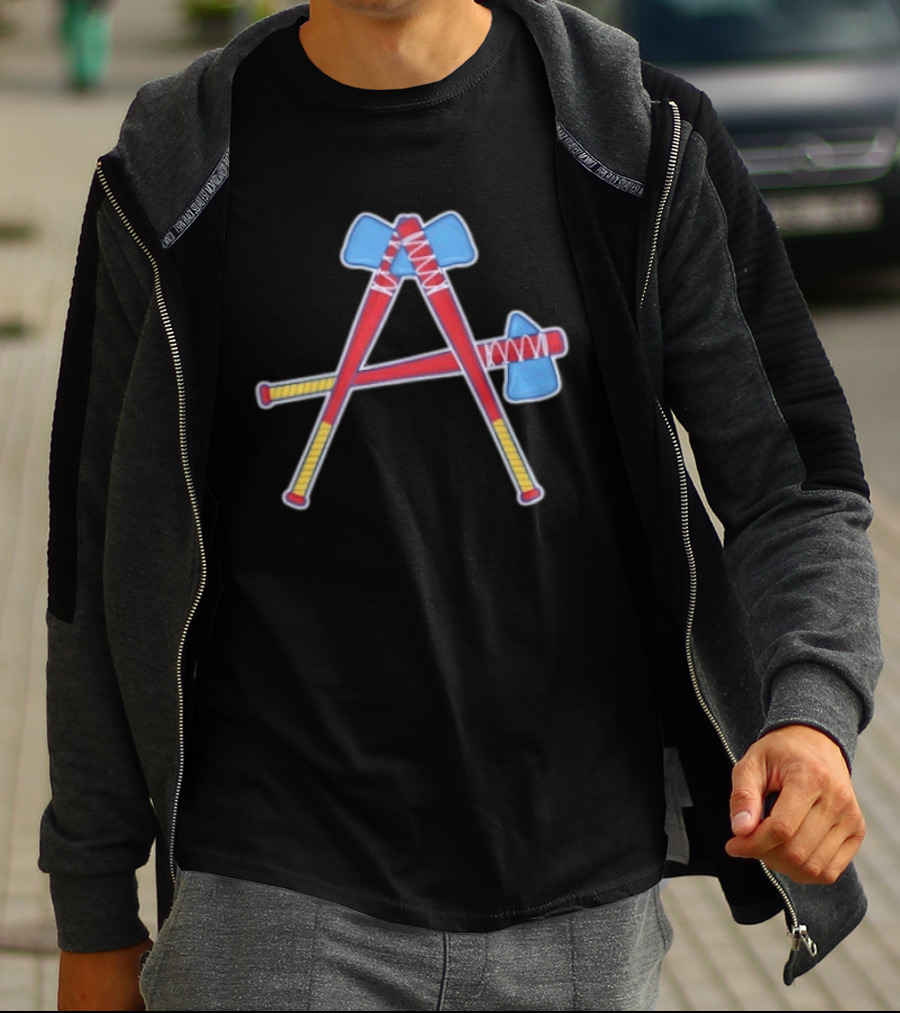 Atlanta Braves Tomahawk A Baseball T-Shirt