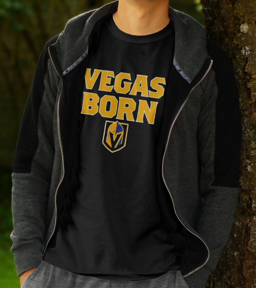 VEGAS BORN Logo Icon Golden Knights T-Shirt