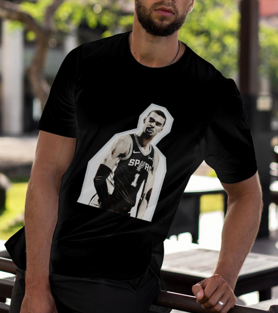 Victor Wembanyama Spurs Number 1 Basketball Jersey T-Shirt