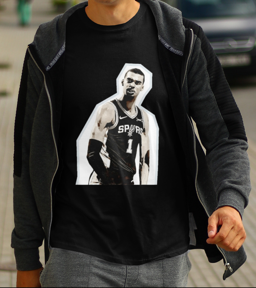 Victor Wembanyama Spurs Number 1 Basketball Jersey T-Shirt