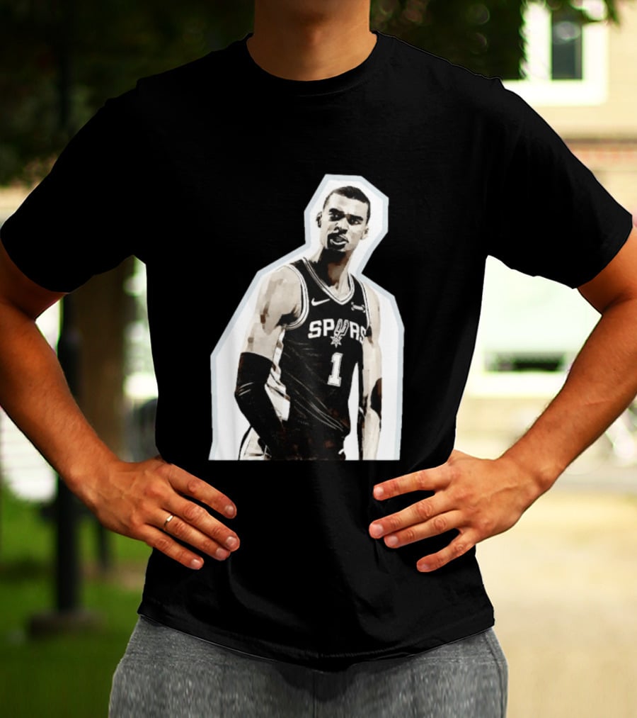 Victor Wembanyama Spurs Number 1 Basketball Jersey T-Shirt