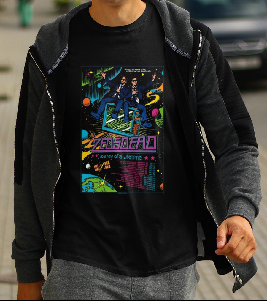 Zeds Dead Journey Of A Lifetime History Is About To Be Written By Two Deadbeats Tour 2026 T-Shirt