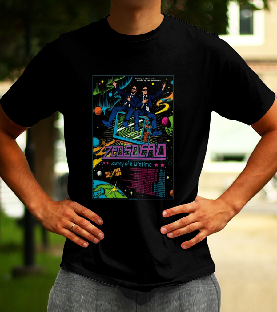 Zeds Dead Journey Of A Lifetime History Is About To Be Written By Two Deadbeats Tour 2026 T-Shirt