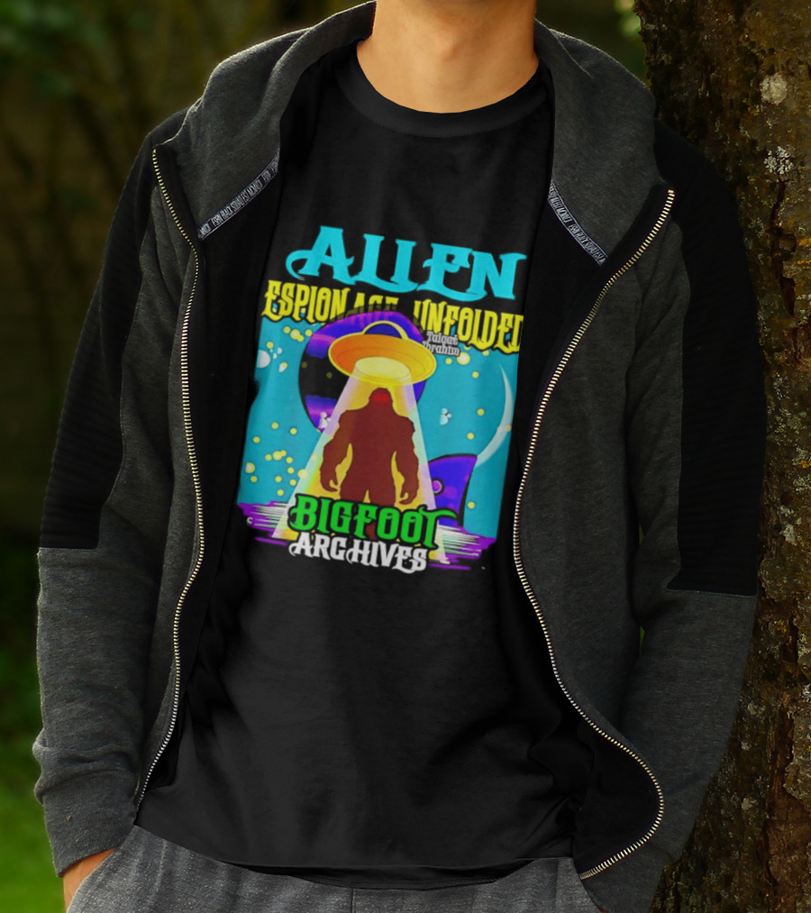 Alien Espionage Unfolded Bigfoot UFO Archives T-Shirt