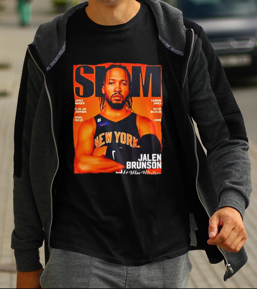 Slam Magazine New York Jalen Brunson Basketball T-Shirt