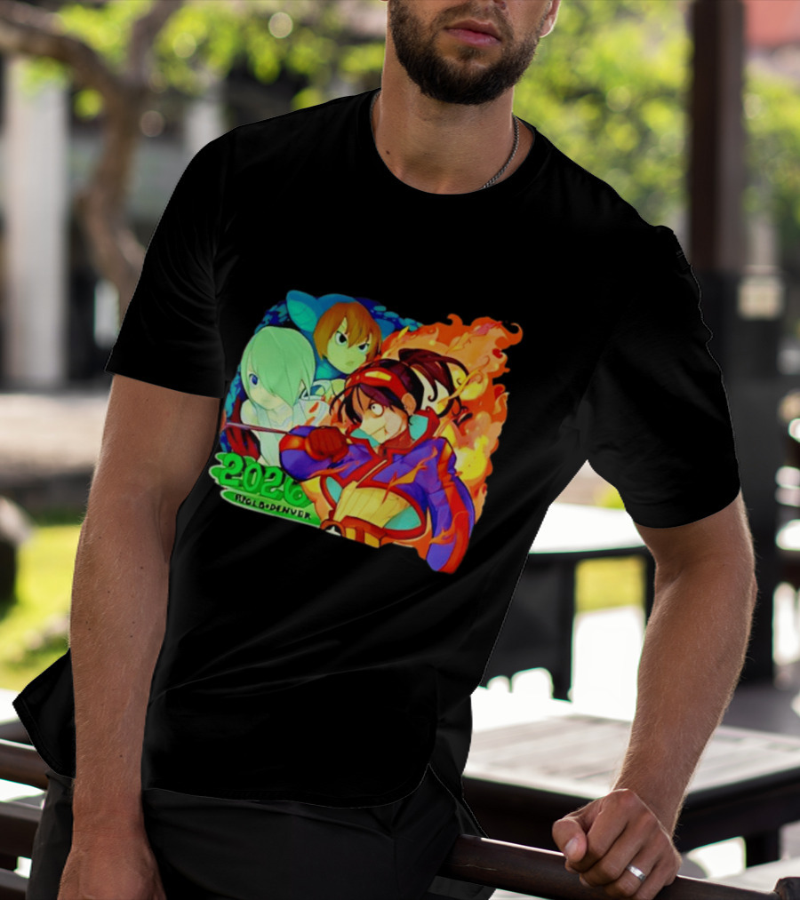 Snake Dragon 2020 Anime Group Denver Flaming Warrior T-Shirt