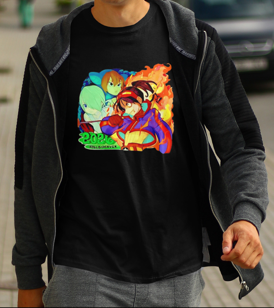 Snake Dragon 2020 Anime Group Denver Flaming Warrior T-Shirt