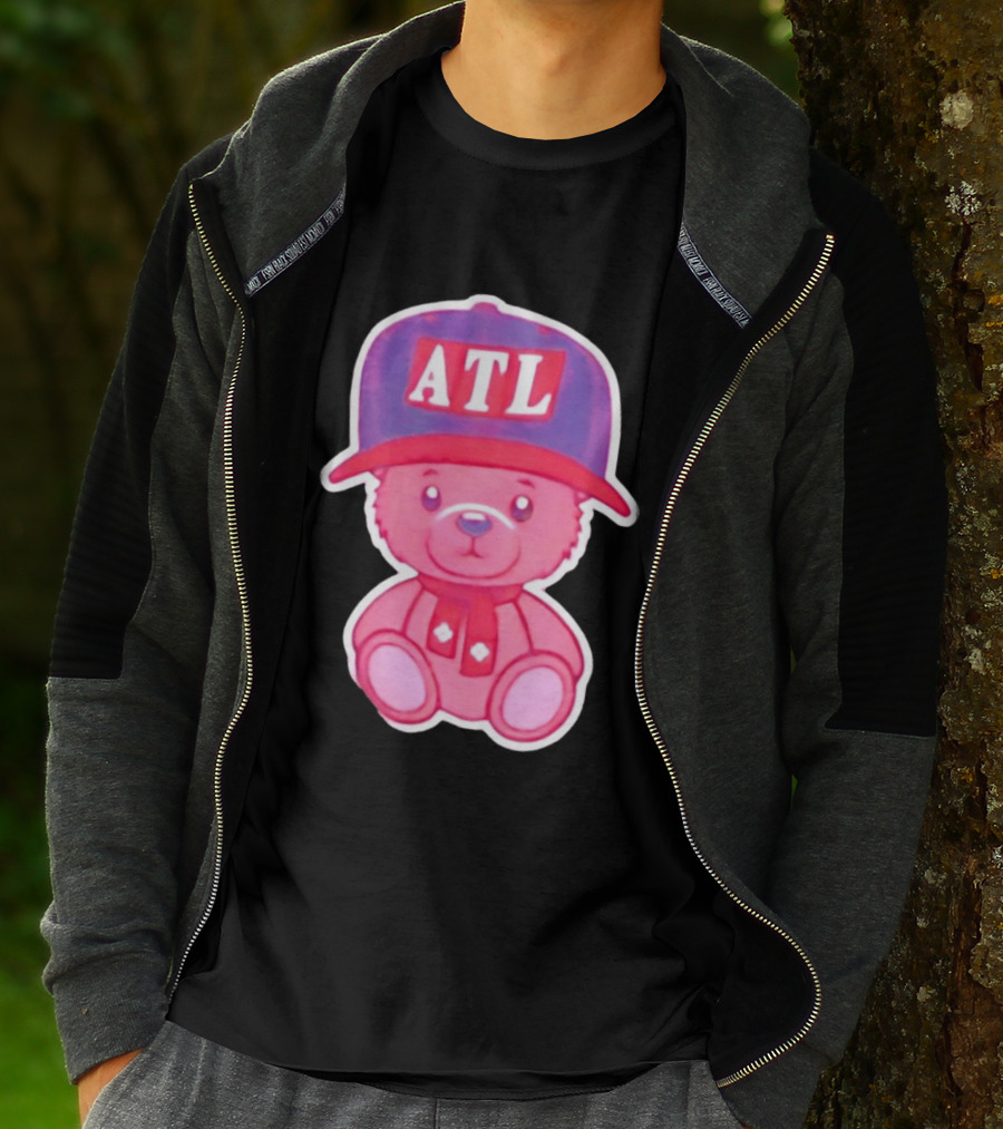 ATL Cap Teddy Bear Atlanta Braves Baseball Scarf T-Shirt