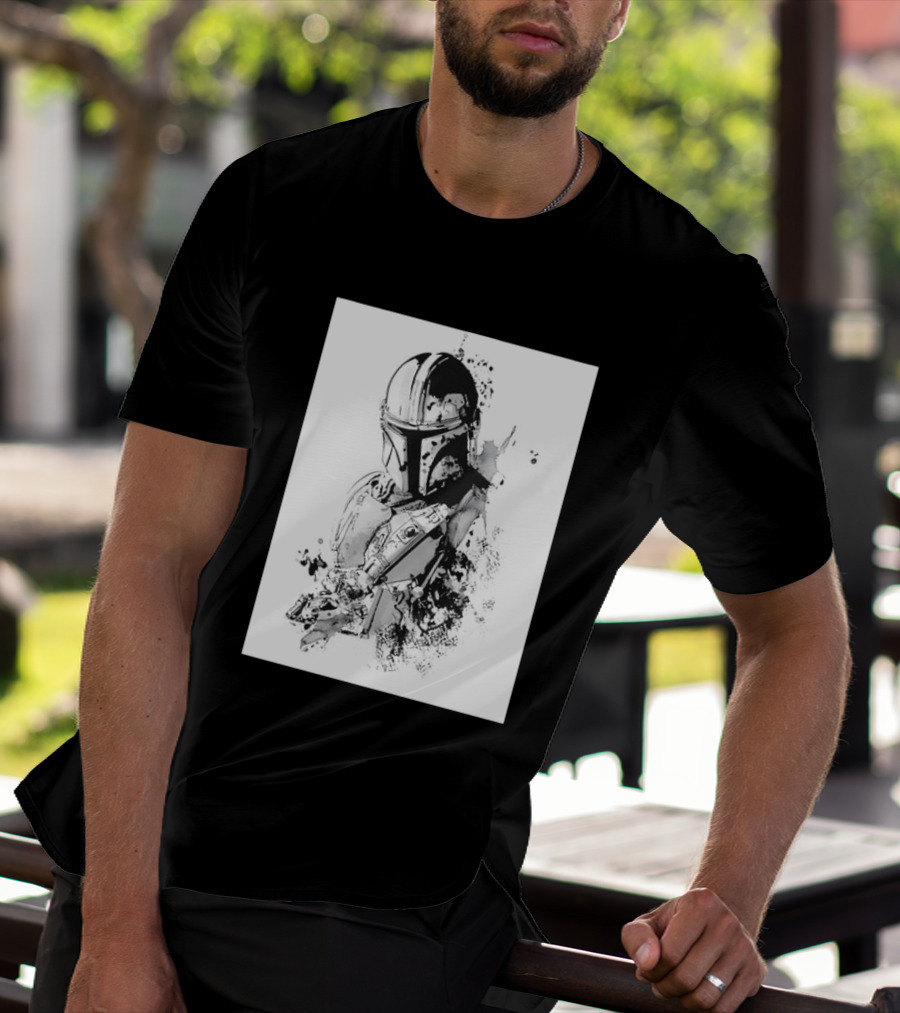 Star Wars The Mandalorian Din Djarin Bounty Hunter Beskar Armor Series T-Shirt