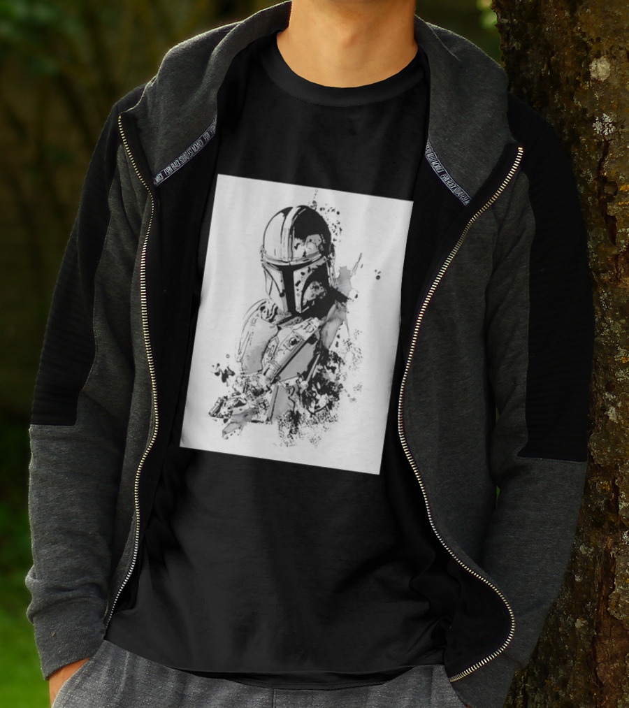 Star Wars The Mandalorian Din Djarin Bounty Hunter Beskar Armor Series T-Shirt
