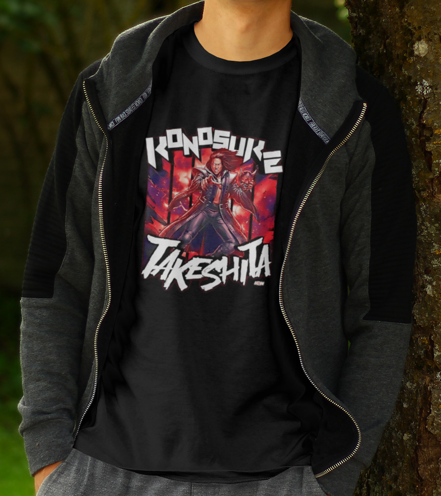 Konosuke Takeshita AEW All Elite Wrestling Comic Style Action T-Shirt