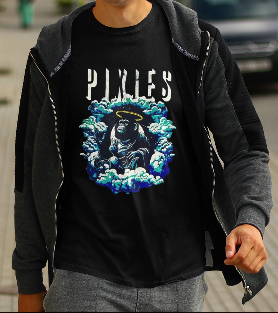 Pixies Haloed Chimp Surrounded By Clouds Vinyl Record T-Shirt
