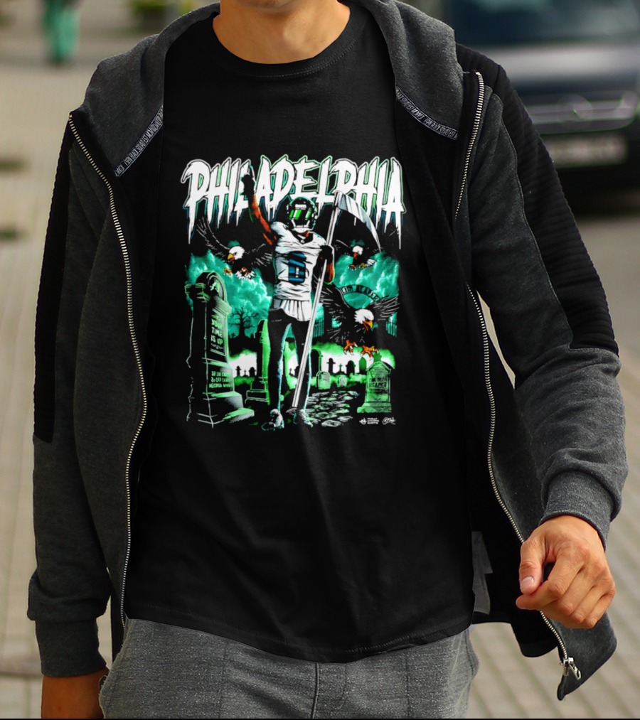 Philadelphia Eagles Smitty Graveyard Death Eagle T-Shirt