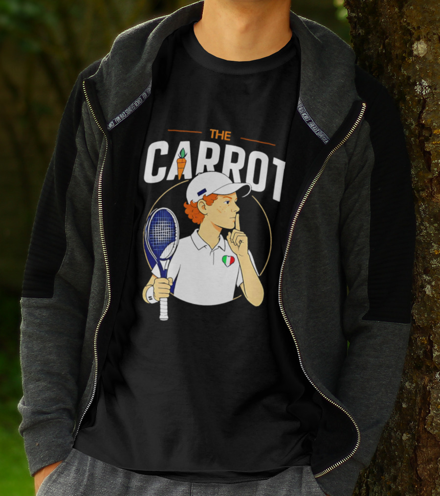The Carrot Tennis Player Italian Flag T-Shirt