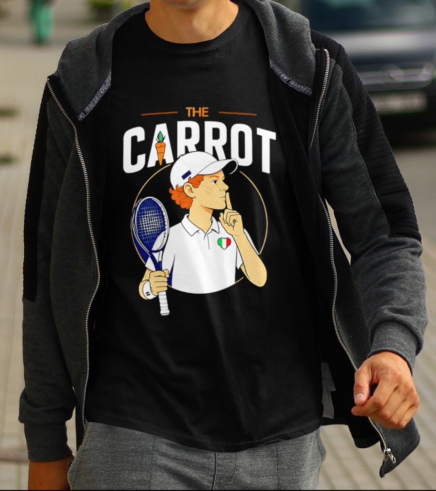The Carrot Tennis Player Italian Flag T-Shirt