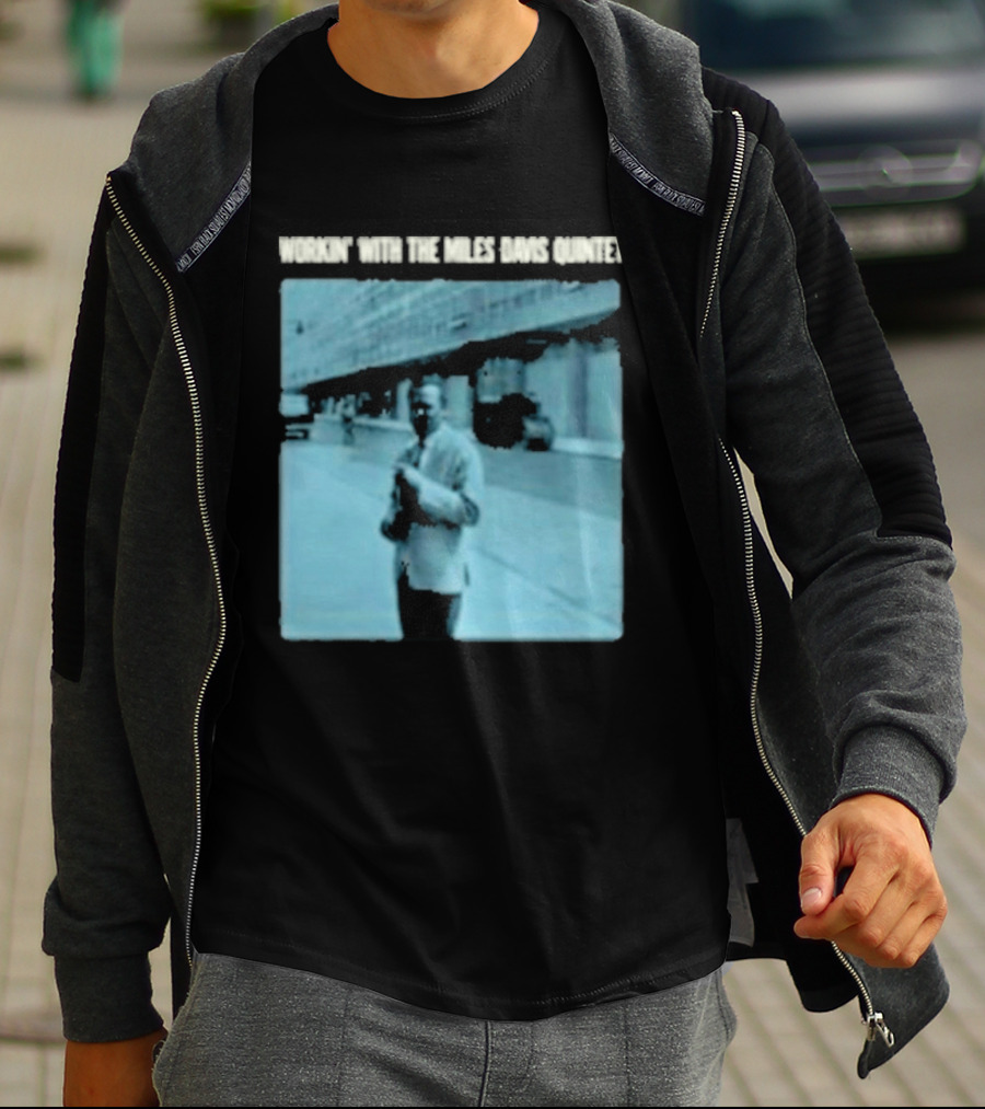 Workin' Miles Davis Quintet Blue Album Cover Streetscape T-Shirt