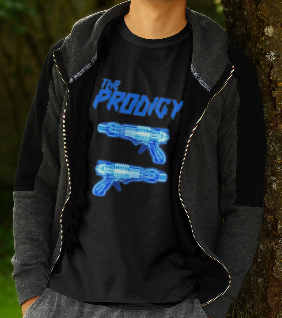 The Prodigy Raygun X Ray 26 Tour Blue Neon Guns T-Shirt