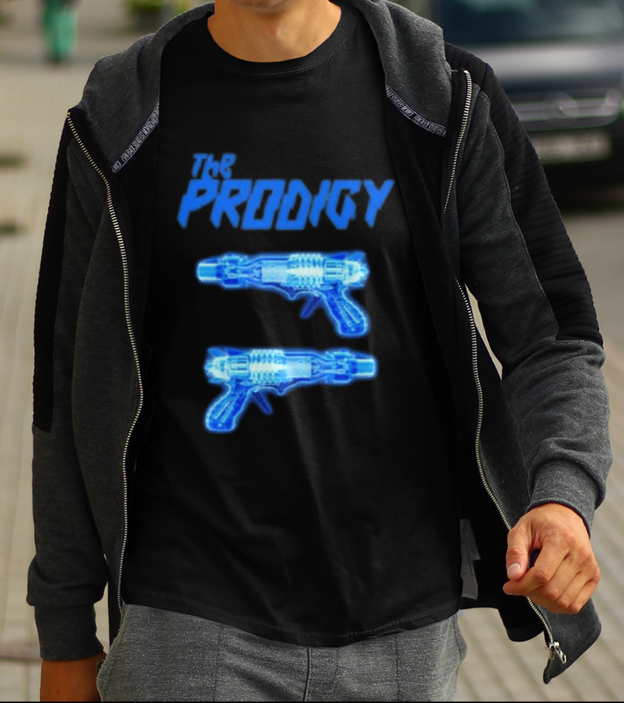 The Prodigy Raygun X Ray 26 Tour Blue Neon Guns T-Shirt