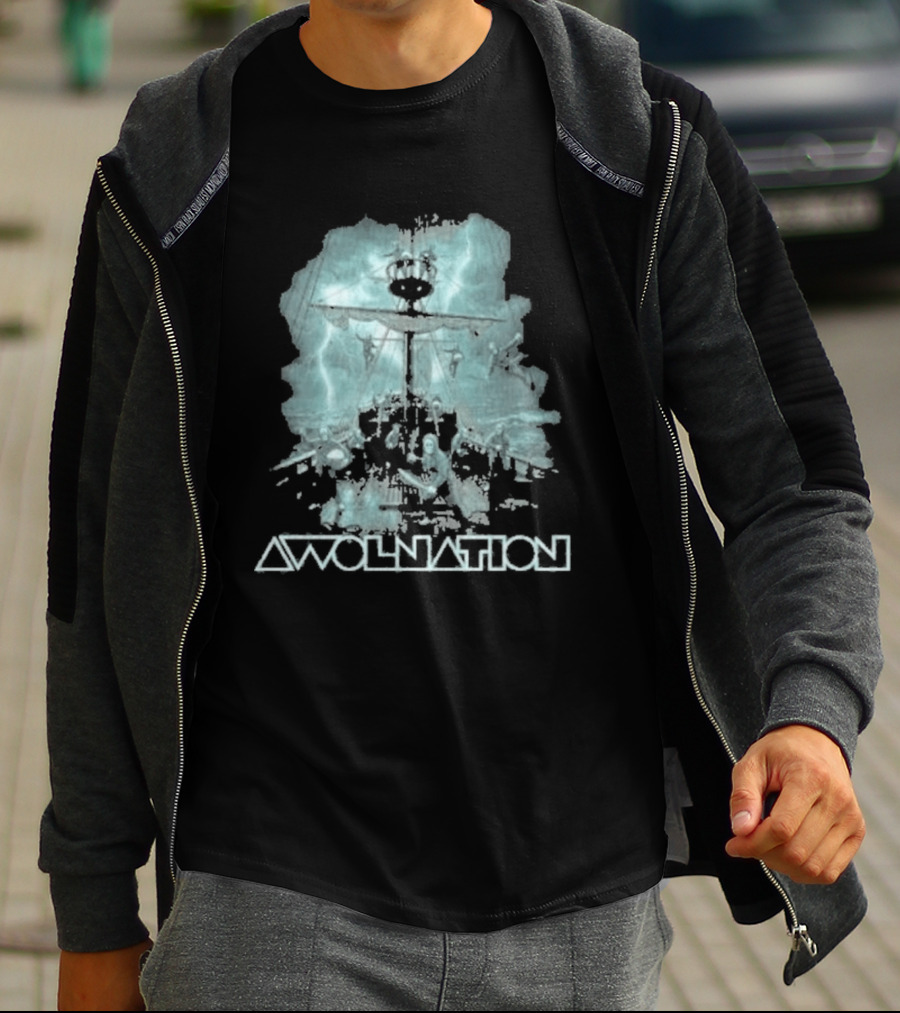 Awolnation Shiprocked Ocean Adventure Skull T-Shirt