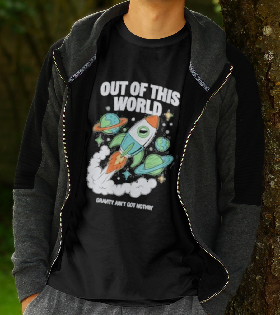 Out Of This World Rocket Just Got Bigger Planets Space Adventure T-Shirt