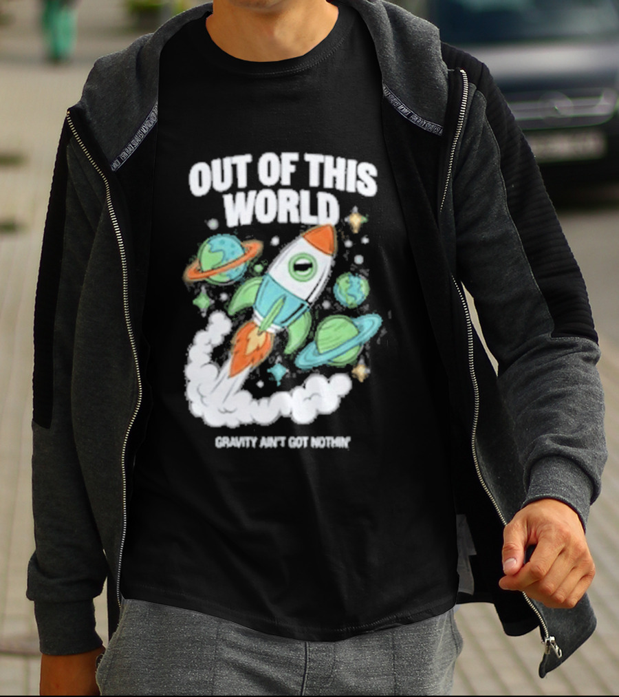 Out Of This World Rocket Just Got Bigger Planets Space Adventure T-Shirt