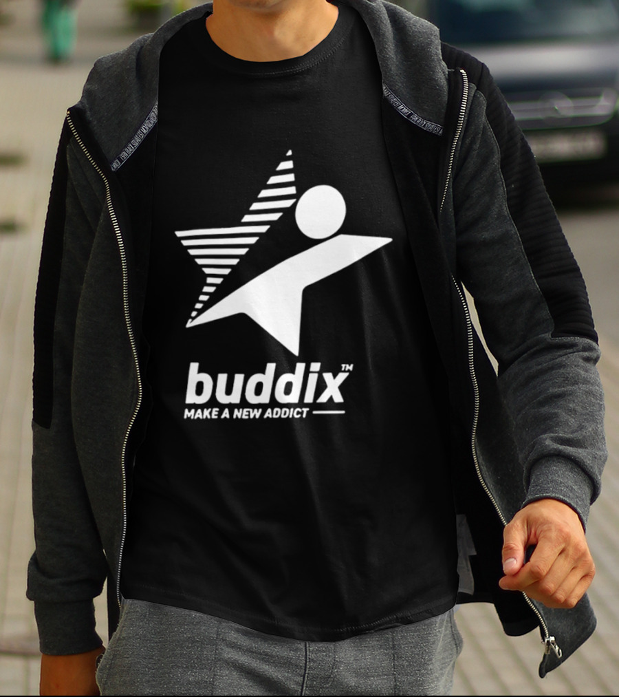 Buddix Make A New Addict Star And Sphere T-Shirt