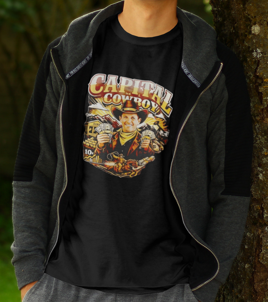 Capital Cowboy Bank Cash 10x Cowboy Hat T-Shirt