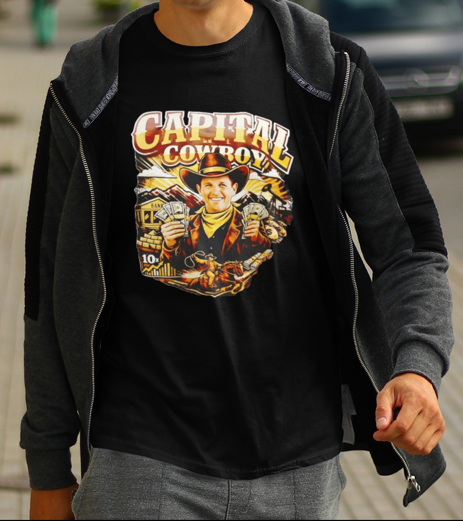 Capital Cowboy Bank Cash 10x Cowboy Hat T-Shirt