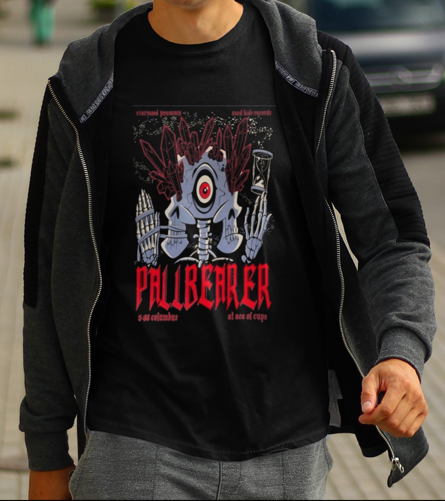 Pallbearer Ace Of Cups Columbus May 28 2026 Skeleton Eye Hourglass T-Shirt