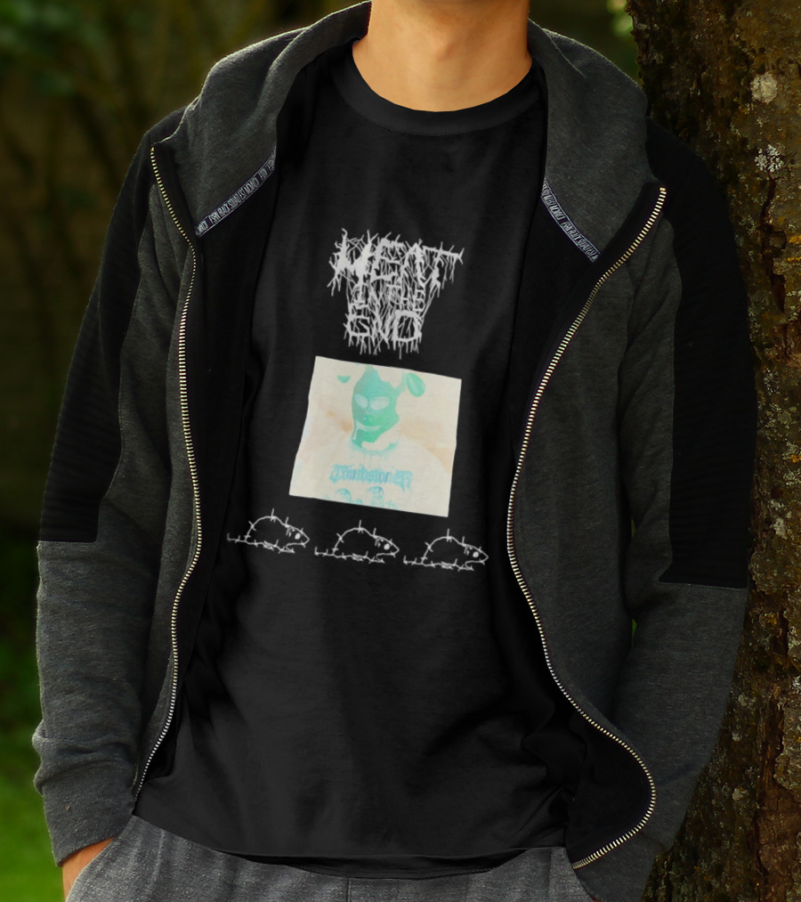 Windbreaker Rat Meat In The End Mysterious Masked Figure T-Shirt