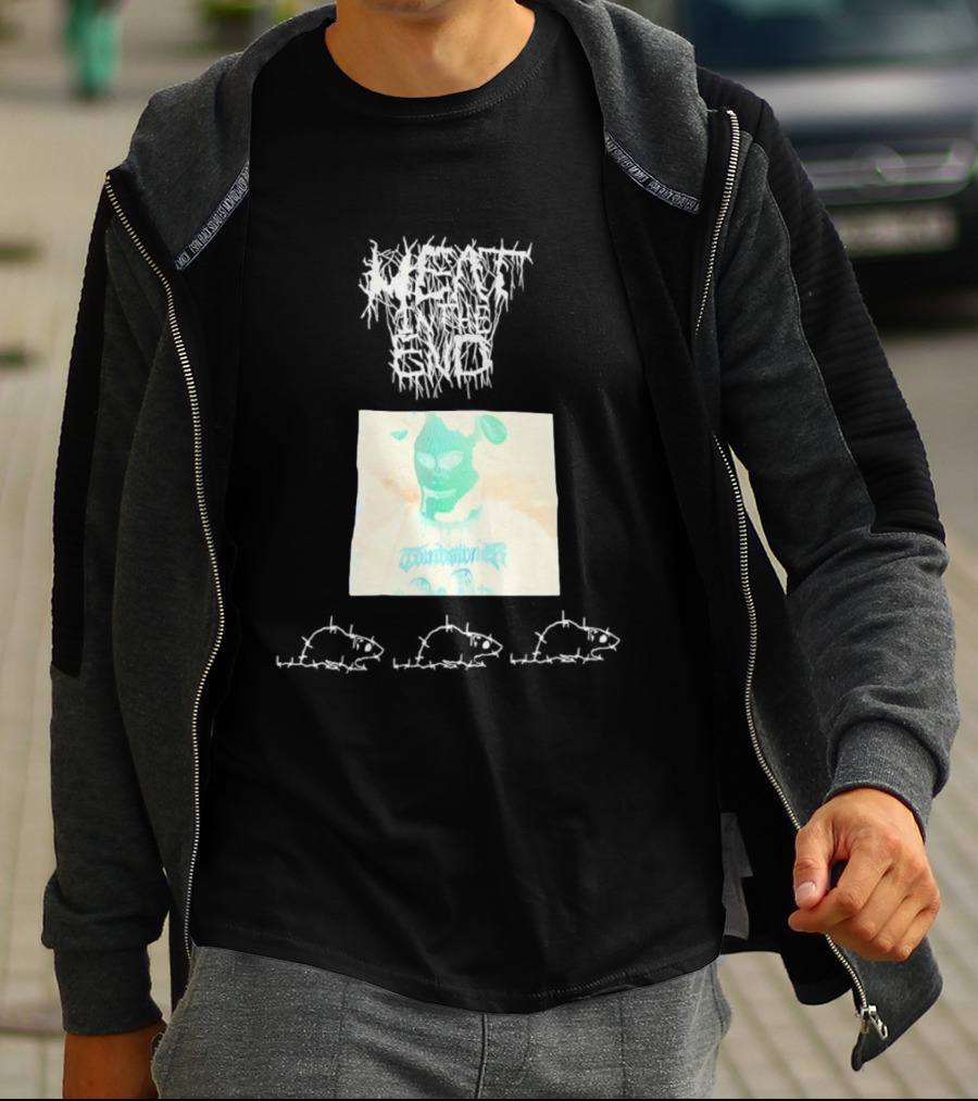 Windbreaker Rat Meat In The End Mysterious Masked Figure T-Shirt