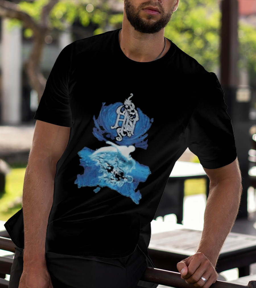 The Hu Hun Album HN Iconic Blue Artistic Wave T-Shirt